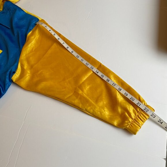NWT Adidas Originals Adicolor 70s Colorblock Windbreaker Blue/Yellow Medium - Picture 9 of 10
